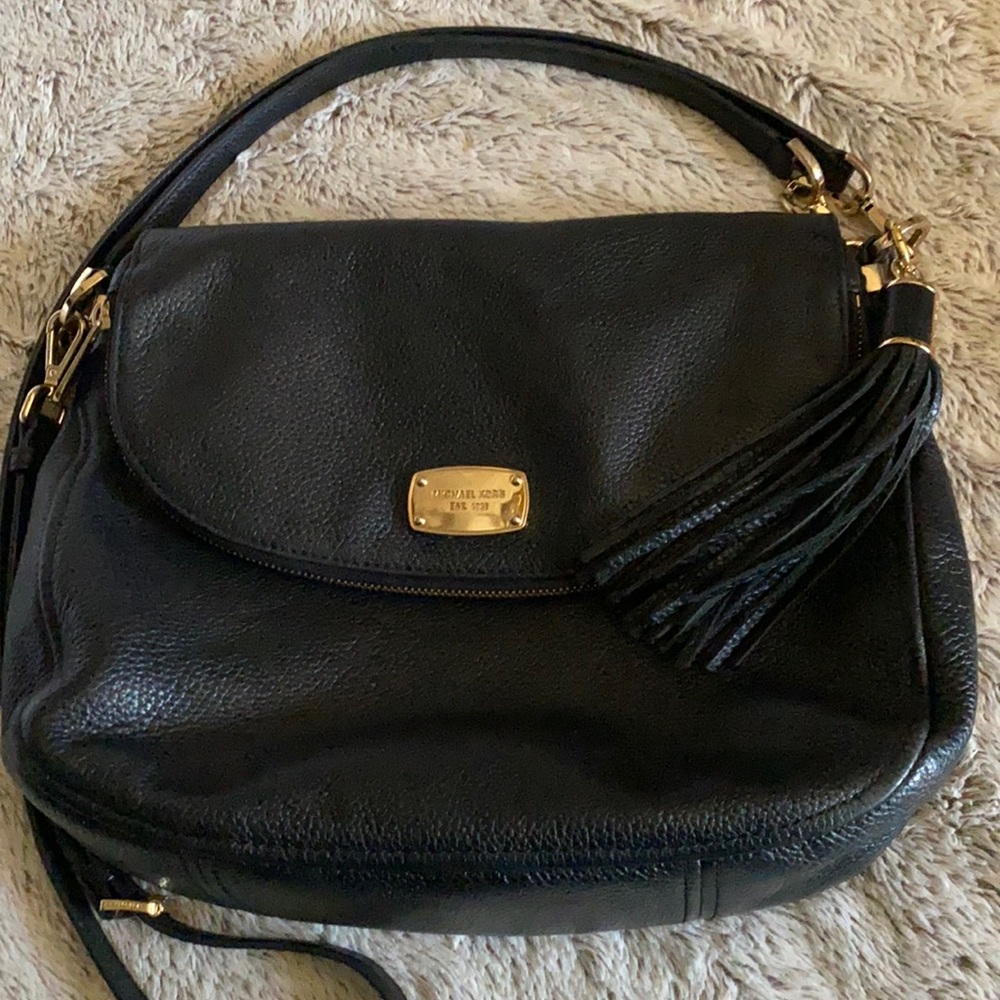 Michael Kors Black Leather Crossbody/ShoulderStrap